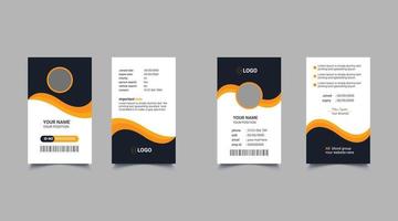 tarjeta de identificación, plantilla de tarjeta de identificación corporativa vector