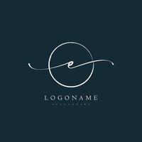 e latter typography logo vector