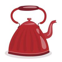 Painted retro teapot, vector illustration