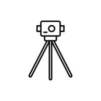 camera stick icon. outline icon vector