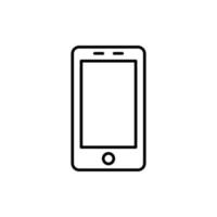 smartphone icon. outline icon vector