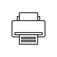 print icon. outline icon vector