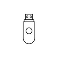 flashdisk icon. outline icon vector