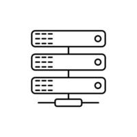 server icon. outline icon vector