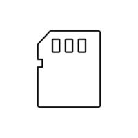 sd card icon. outline icon vector