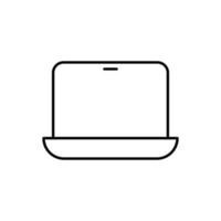 laptop icon. outline icon vector