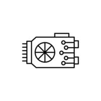 vga icon. outline icon vector