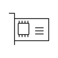 vga card icon. outline icon vector