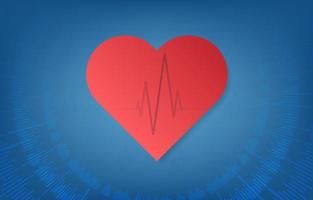 Heart Rate. Heart check healthcare services. Heart medical check up health and medicine concept. Heartbeat vector illustration.