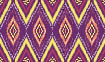 Ethnic textile fabric patterns background. Tribal Ikat geometry fabric seamless pattern vintage retro style. African motif royal luxurious ornate elegant ancient abstract ornament print vector. vector
