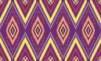 Ethnic textile fabric patterns background. Tribal Ikat geometry fabric seamless pattern vintage retro style. African motif royal luxurious ornate elegant ancient abstract ornament print vector. vector