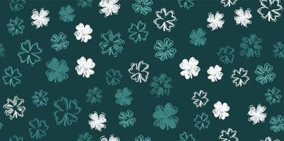 Saint Patricks Day, festive background with flying clover. vector