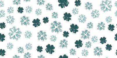 Saint Patricks Day, festive background with flying clover. vector