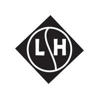 diseño del logotipo de la letra lh. diseño creativo inicial del logotipo de la letra lh. concepto de logotipo de letra de iniciales creativas lh. vector