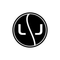 diseño del logotipo de la letra lj. diseño creativo inicial del logotipo de la letra lj. Concepto de logotipo de letra de iniciales creativas lj. vector