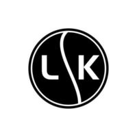 Diseño de logotipo de letra lk. Diseño de logotipo de letra lk inicial creativa lk. concepto de logotipo de letra de iniciales creativas lk. vector