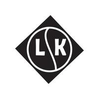 Diseño de logotipo de letra lk. Diseño de logotipo de letra lk inicial creativa lk. concepto de logotipo de letra de iniciales creativas lk. vector