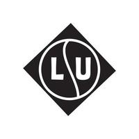 diseño de logotipo de letra lu.lu diseño de logotipo de letra lu inicial creativa. lu concepto creativo del logotipo de la letra de las iniciales. vector