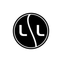 Diseño de logotipo de letra ll. Diseño de logotipo de letra ll inicial creativo. ll concepto de logotipo de letra de iniciales creativas. vector