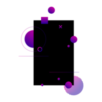 forma dinámica abstracta con adorno para espacio de copia png