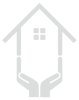 hus på hand ikon symbol. dröm hus illustration för logotyp, appar, hemsida eller grafisk design element. formatera png