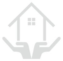 House on Hand Icon Symbol. Dream House Illustration for Logo, Apps, Website or Graphic Design Element. Format PNG
