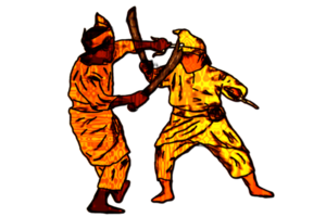 Silat - Practice combating use machete png