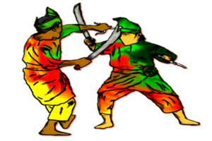 Silat - Practice combating use machete png