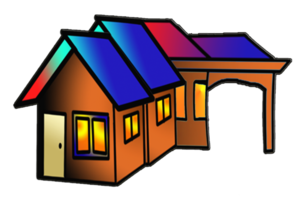 ontwerp logo huis, huis en plaats voor blijven png
