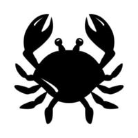 Black Crab in a white background vector