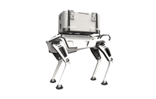 A robot dog is on the way to deliver goods png