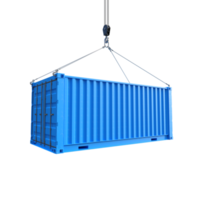 Blue cargo container png