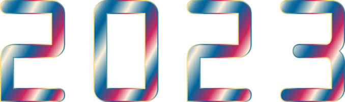 3D-Text frohes neues Jahr 2023 png