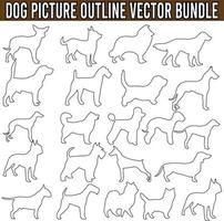 Dog Picture Outline Vector Bundle