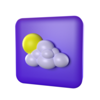 3D icon weather social media isolated png