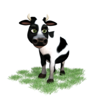 Cow isolated 3d rendering png