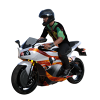 Rider isolated 3d rendering png