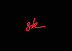 SK logo design vector