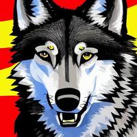 Portrait of a Wolf vector
