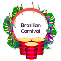 colorido carnaval brasileño o cartel de fiesta de mardi gras png