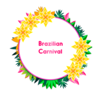 carnaval brasileiro colorido ou banner de festa mardi gras png