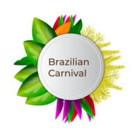 carnaval brésilien coloré ou bannière de fête du mardi gras png