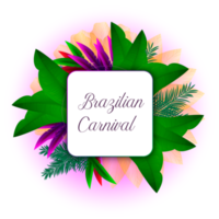 colorful brazilian carnival or mardi gras party banner png