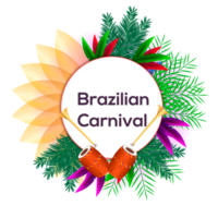 carnaval brasileiro colorido ou banner de festa mardi gras png