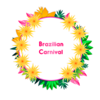 colorido carnaval brasileño o cartel de fiesta de mardi gras png