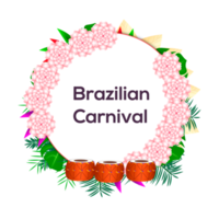 colorato brasiliano carnevale o mardi gras festa bandiera png