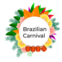 colorido carnaval brasileño o cartel de fiesta de mardi gras png