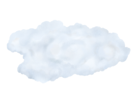 nuvem de aquarela realista isolada em fundo de transparência png