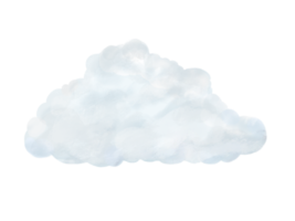 nube de acuarela realista aislada sobre fondo de transparencia png