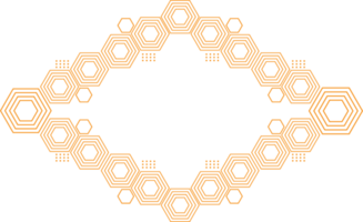 modern geometric hexagonal shape design png